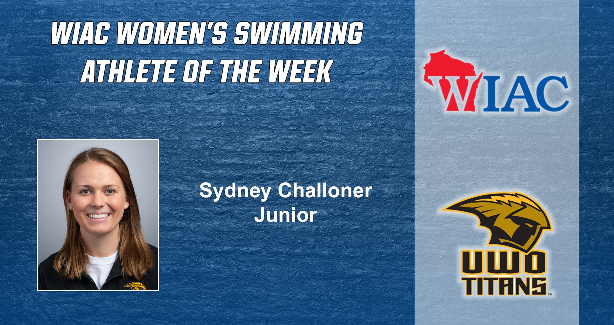 Challoner Named WIAC Swimmer Of The Week