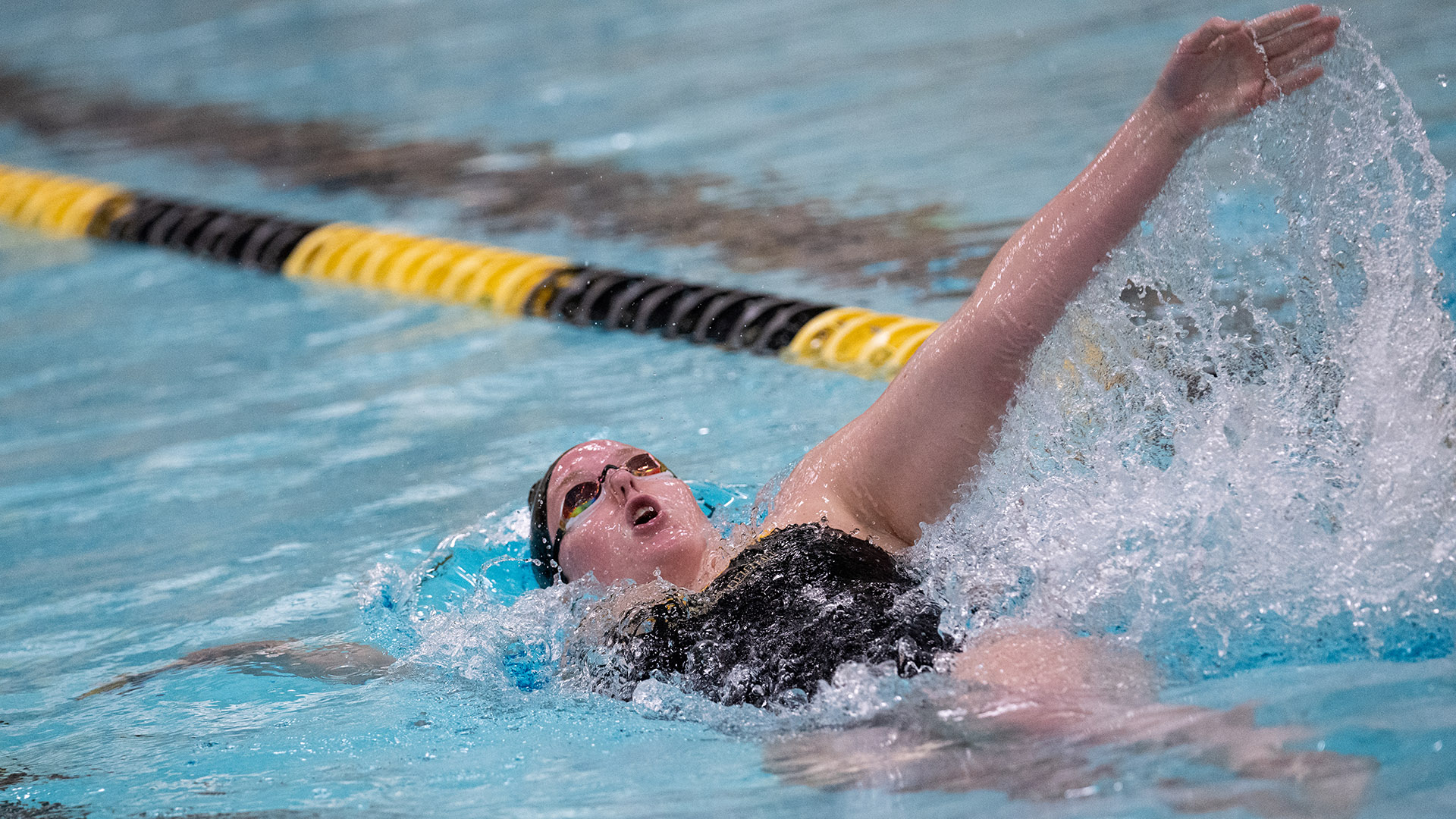 Grace Fergus won the 200-yard individual medley while finishing second in the 200- and third in the 100-yard backstrokes against the Red Hawks.
