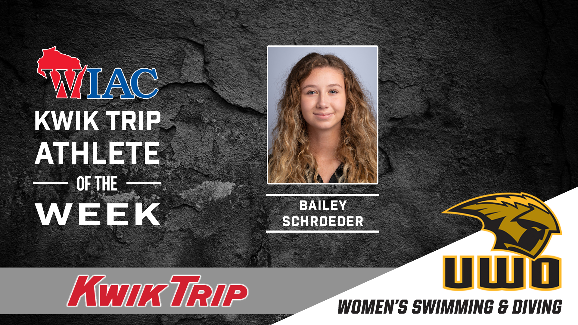 Schroeder Collects WIAC Diving Athlete Of The Week Award