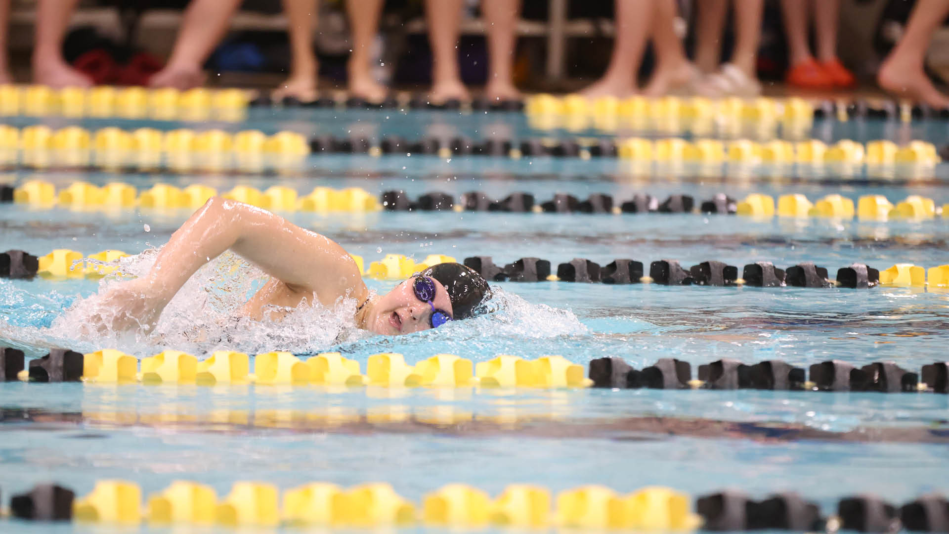 Showalter Sets School Record in 200 IM; Schiro and Smith Grab Top-8 Finishes