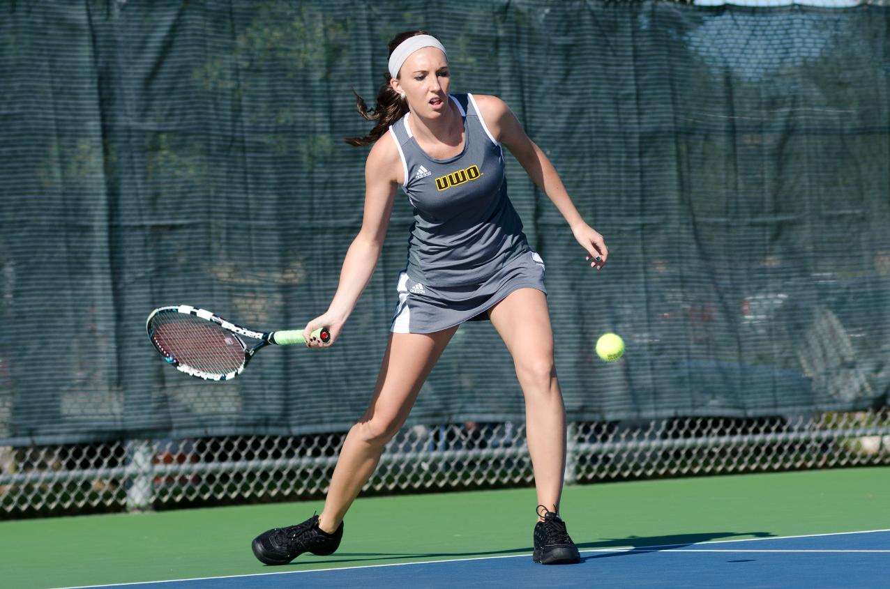 Hannah Bostwick suffered close defeats in both singles and doubles play.