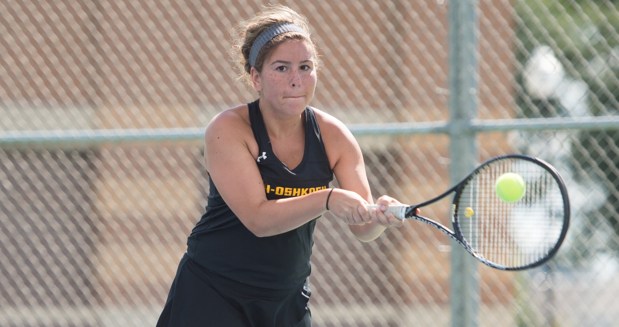 Hannah Peters competed at both No. 3 singles and No. 1 doubles against the Warhawks.