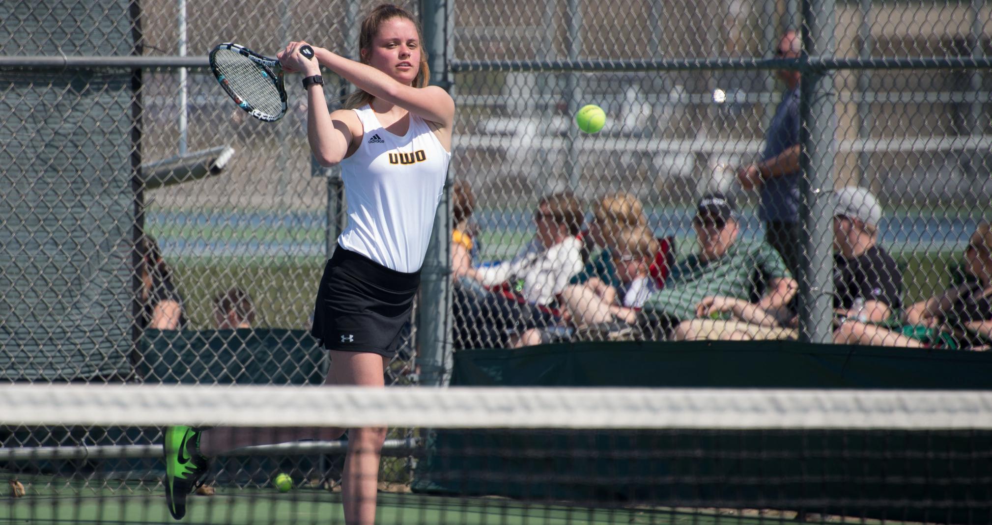 Ashlee Polena teamed with Monica Micoliczyk to place sixth at No. 3 doubles.