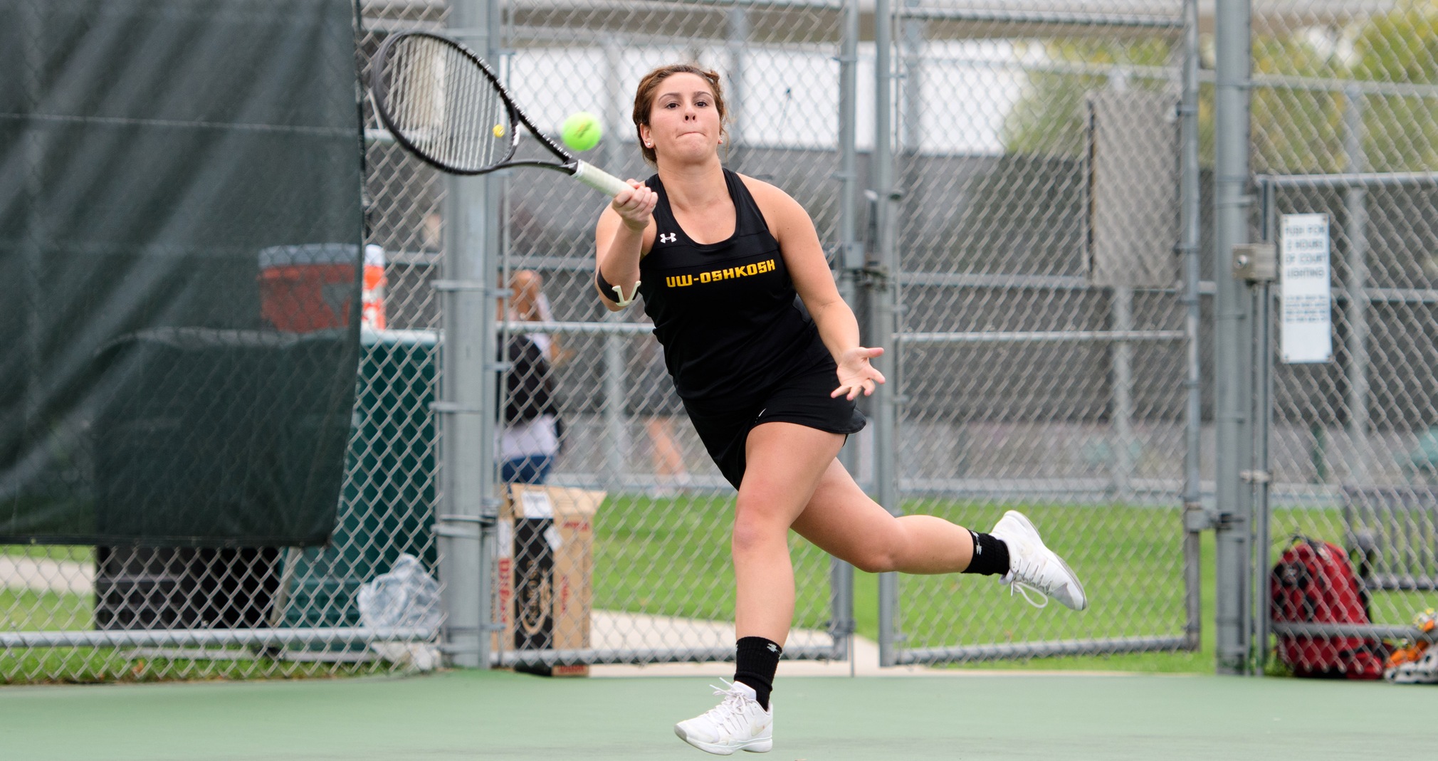Hannah Peters earned wins at No. 3 singles and No. 1 doubles against the Blue Devils.