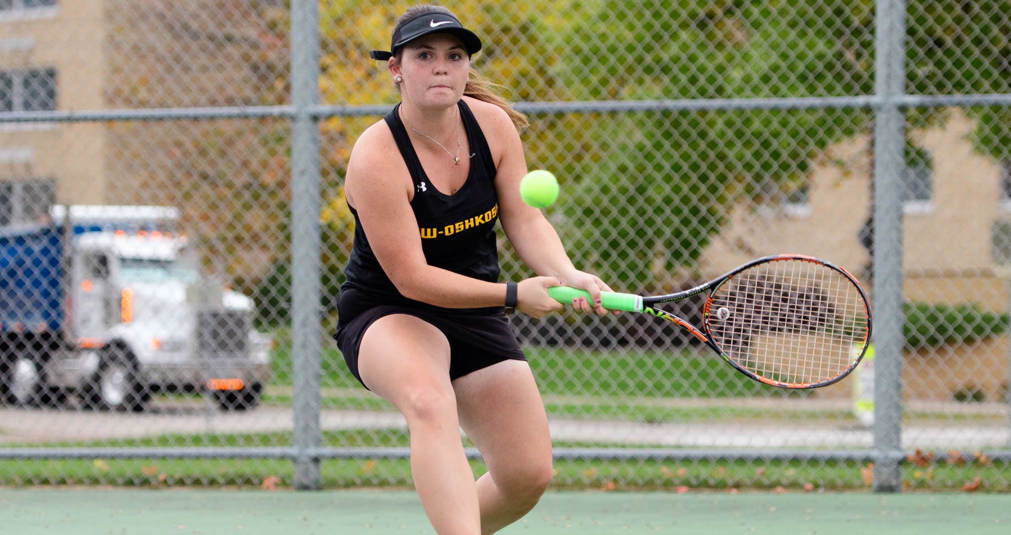 Samantha Koppa won a team-best four games while competing at No. 3 singles.