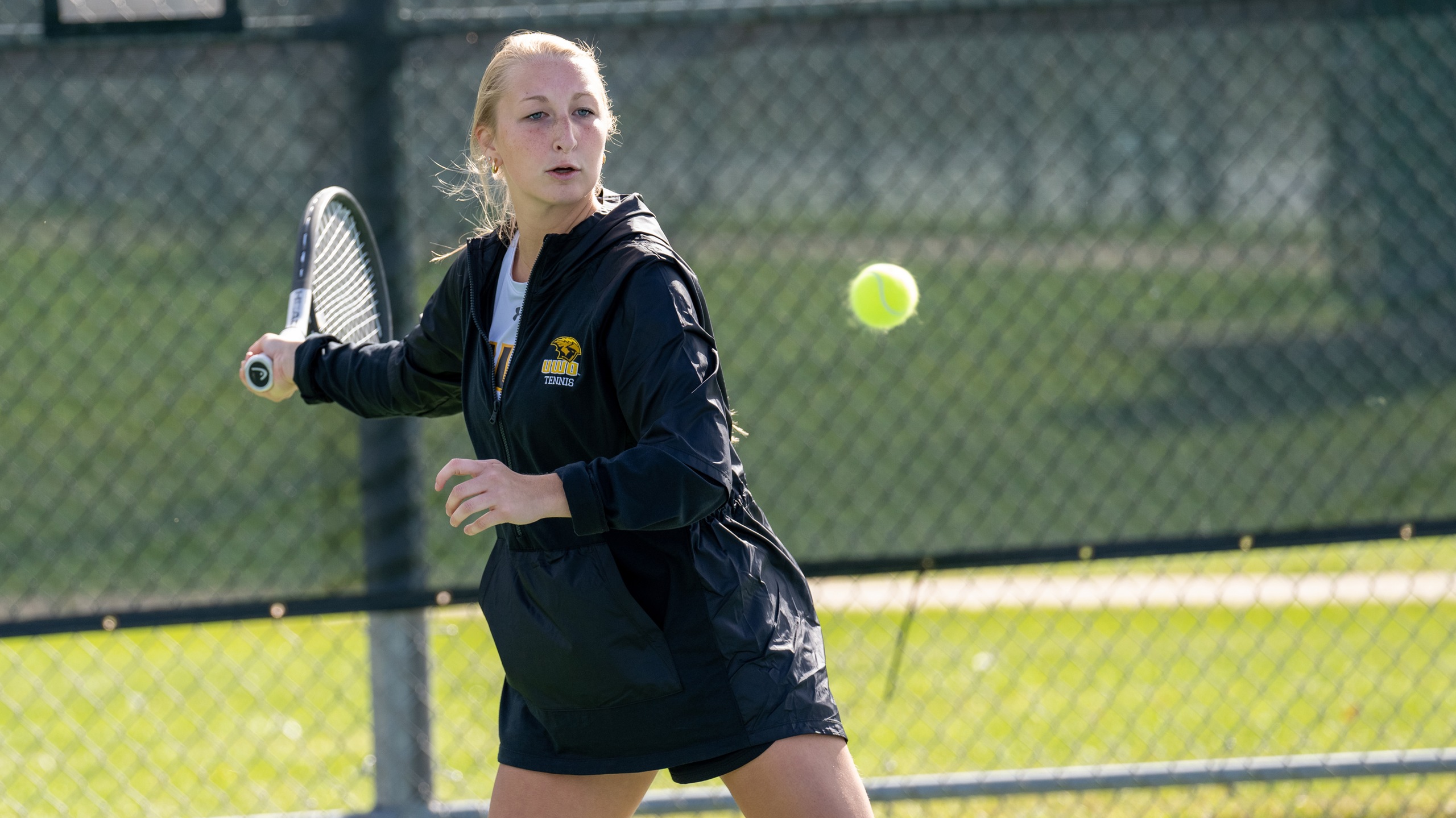 Jenna Nolde won at both No. 1 doubles and No. 2 singles against the Raiders.