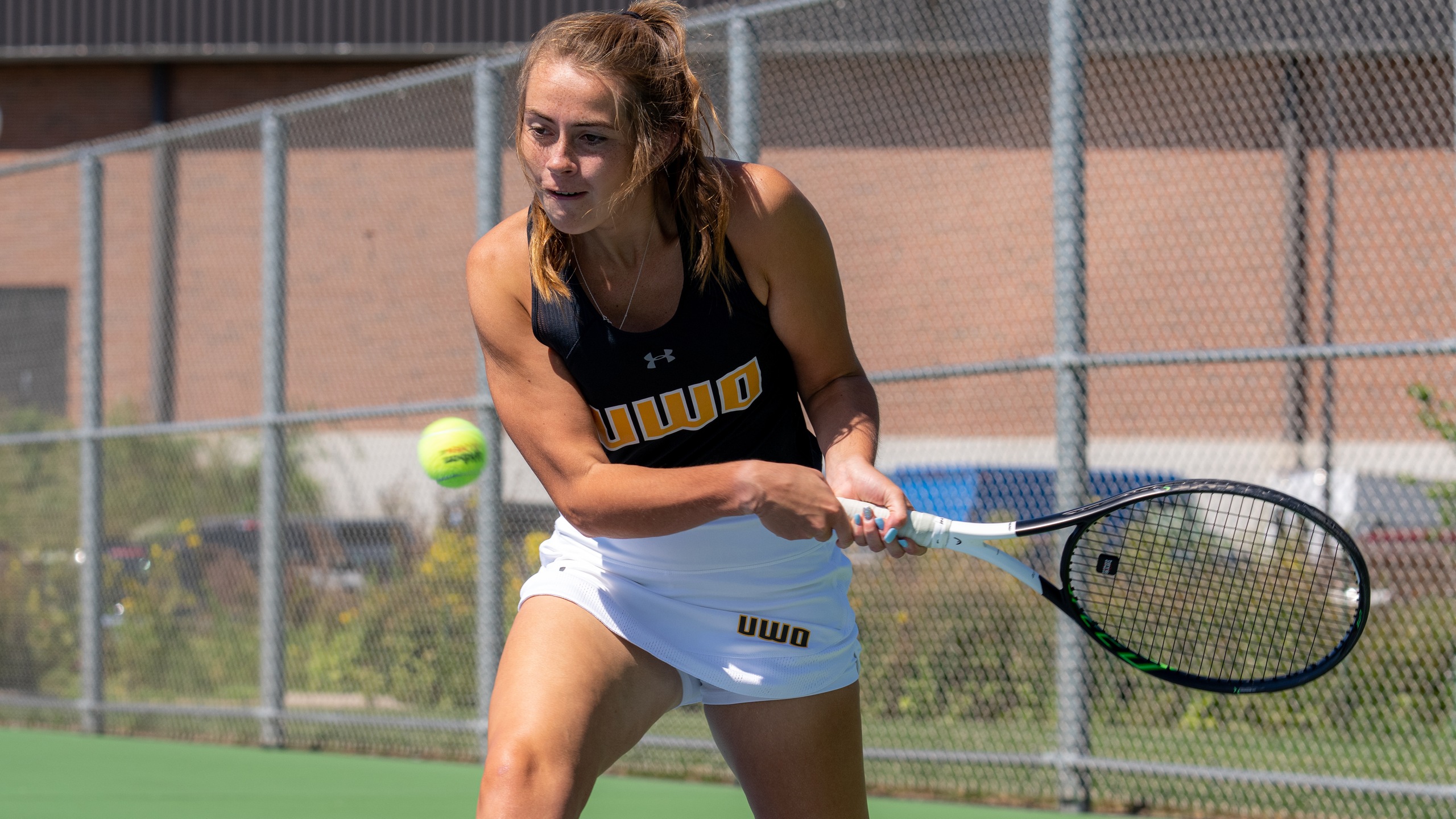 Alyssa Pattee competed for the Titans at both No. 2 singles and No. 1 doubles in her collegiate debut.