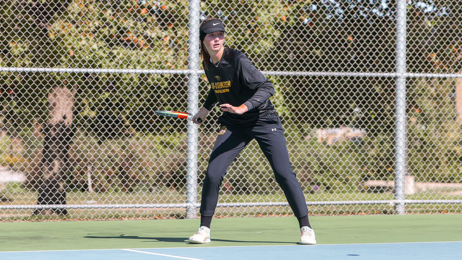 Kayla Gibbs and partner Jameson Gregory earned an 8-5 win in the No. 3 doubles against the Blugolds