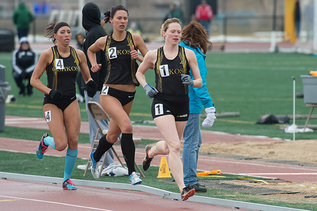 Christy Cazzola (1) captured both the 800 and 1,500-meter runs