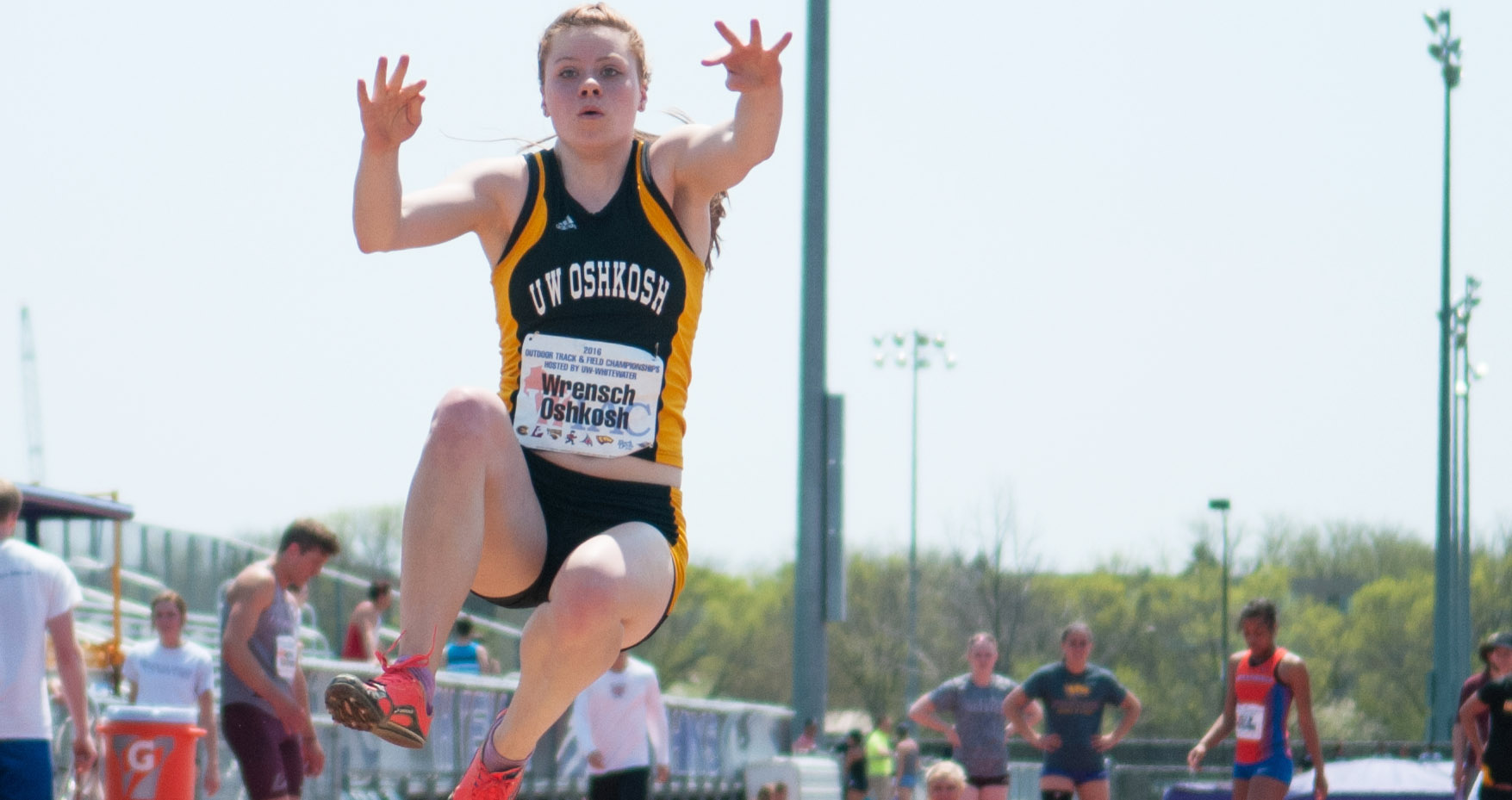 Lauren Wrensch finished fourth in the long jump and eighth in the 200-meter dash at the UW-Platteville Invitational.