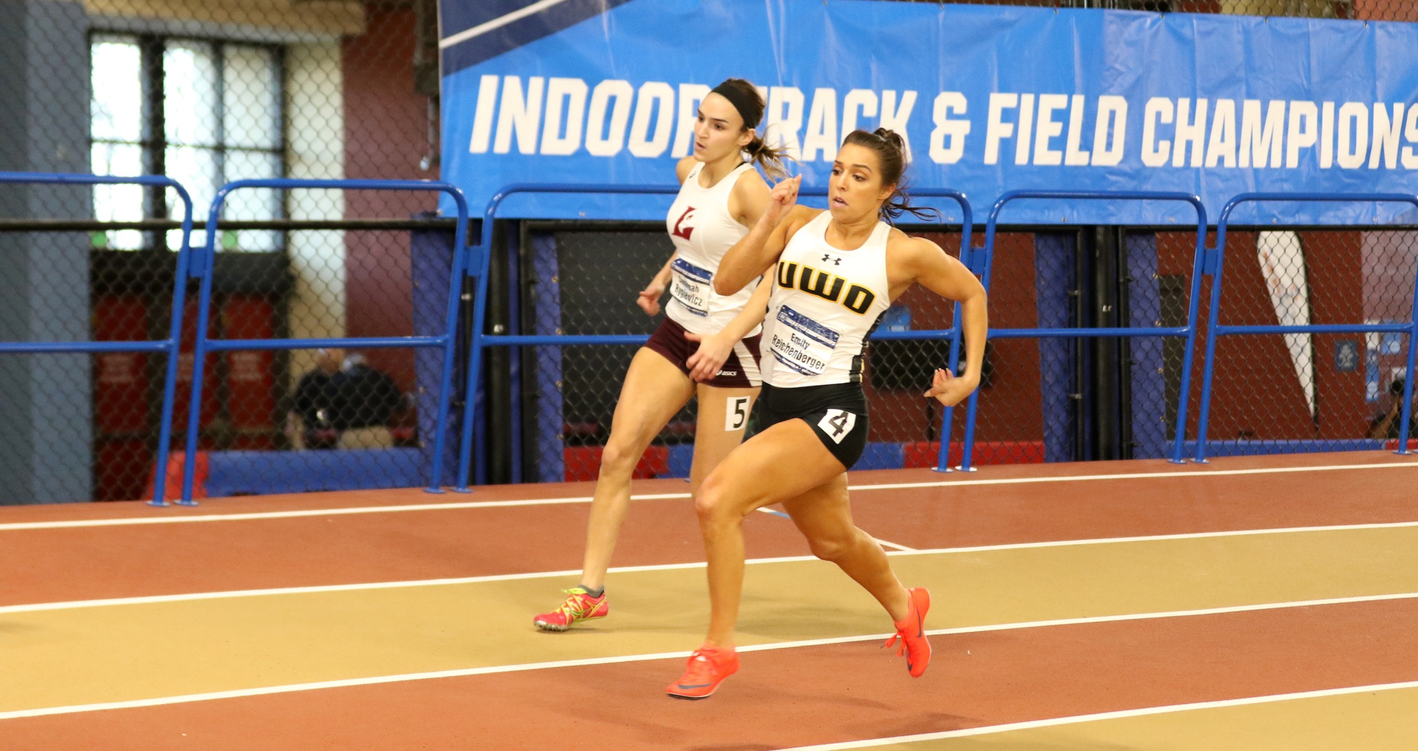 Emily Reichenberger finished sixth in the 60-meter dash and ninth in the 200-meter dash at the NCAA Division III Indoor Track & Field Championships.
