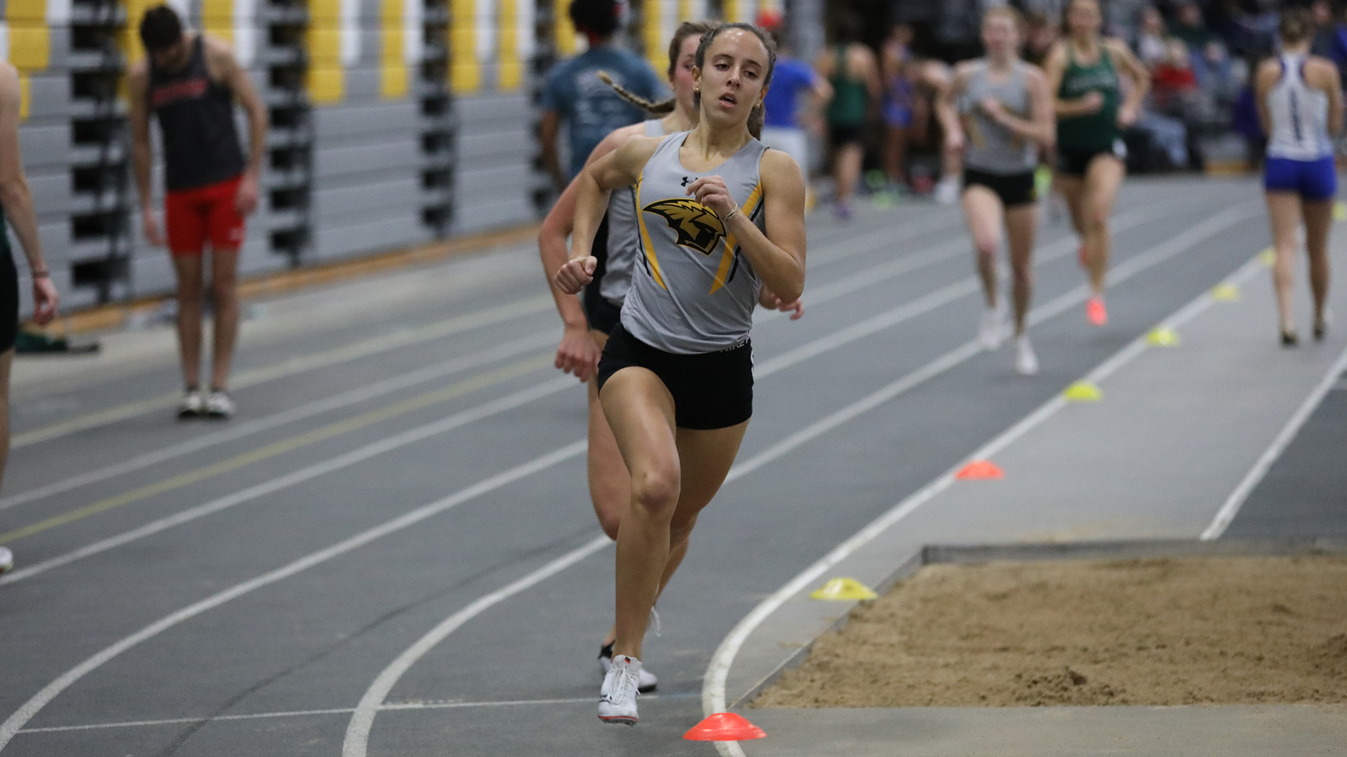 Alexandria Demco won the 400-meter run at the "Squig" Converse Invitational with the nation's 15th-fastest time (59.03).