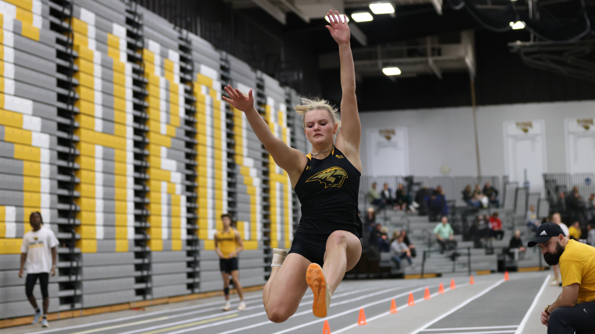 Alexa Gordee won both the long and triple jumps in the Titans' second place finish at the Karl Schlender Invitational on Saturday
