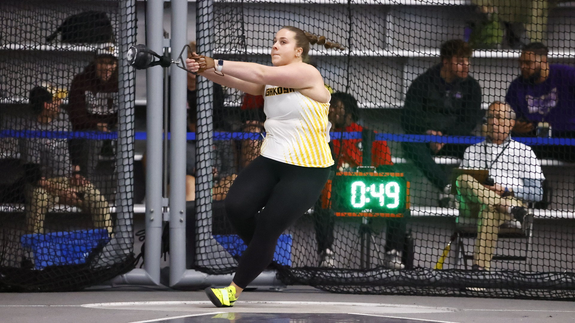 Brenna Masloroff earned her second career All-America nod on the 20-lb. weight throw on Friday. Photo Credit: Keith Lucas, Sideline Media Productions