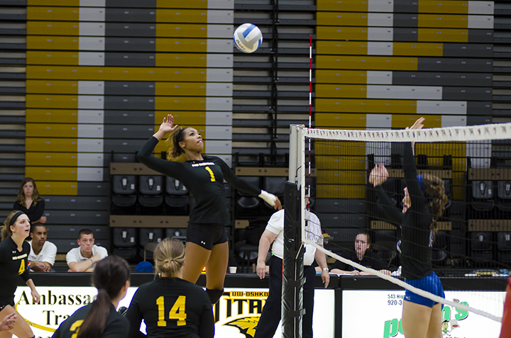 Nerissa Vogt had seven kills and two solo blocks against the University of Dubuque
