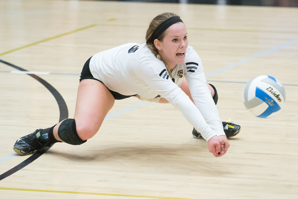 Mandy Trautmann recorded 26-plus digs for the fifth time this season.