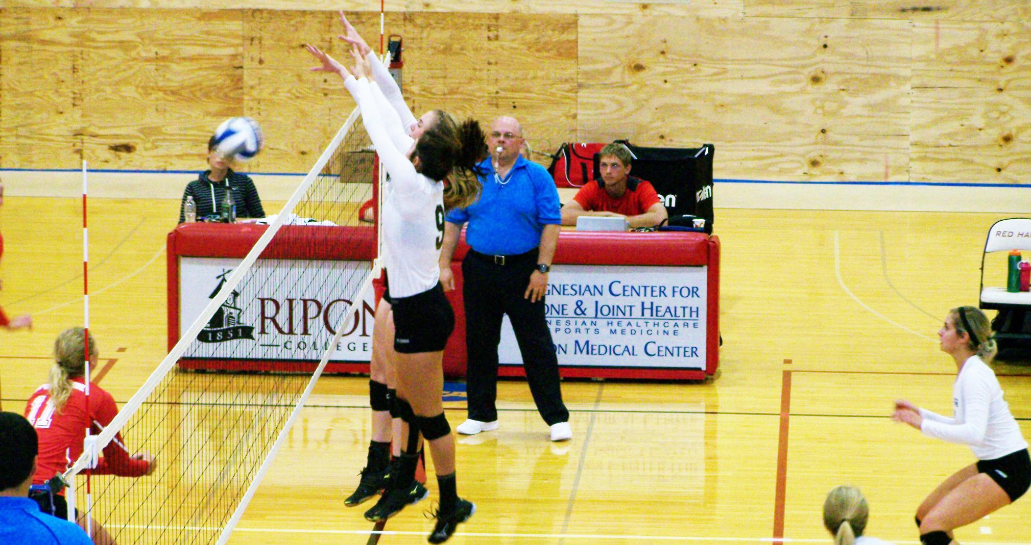 Brooke Brinkman assisted on three blocks while totaling a pair of kills in one set played against the Red Hawks.
