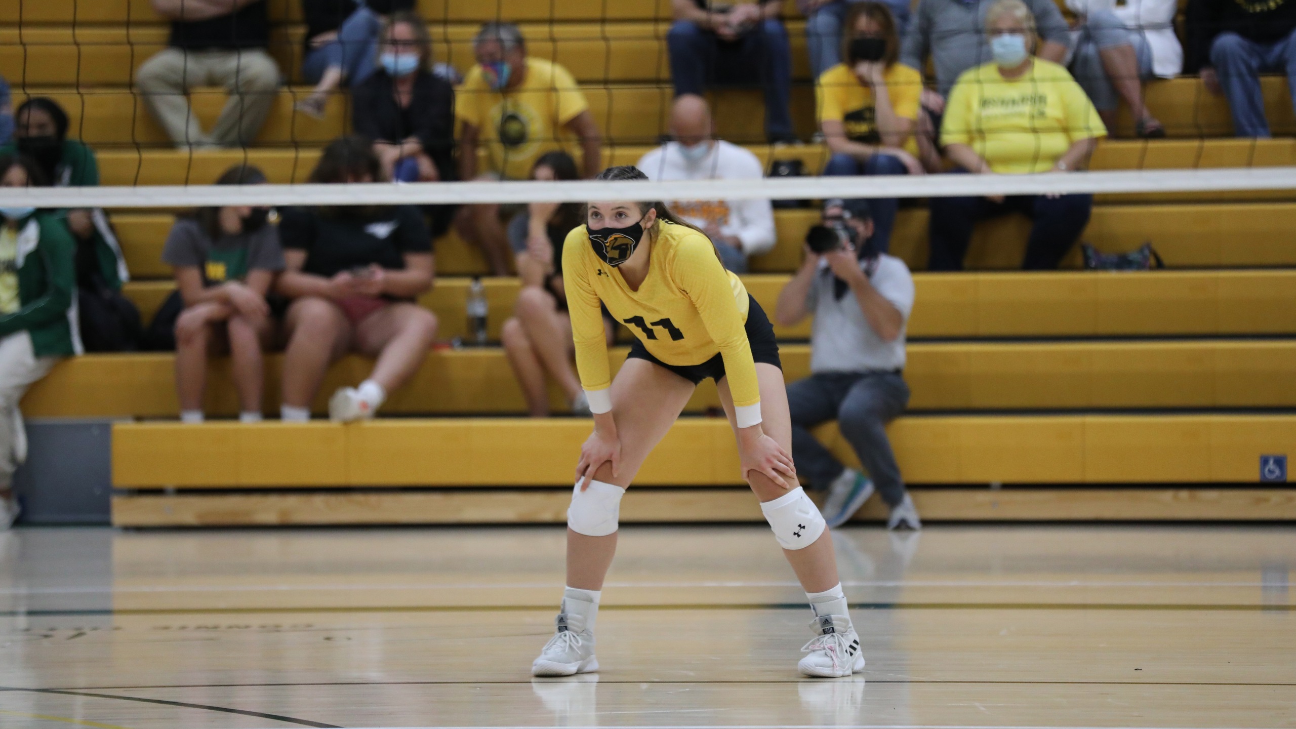 Riley Kindt recorded season bests with her .571 hitting percentage and 18 kills against the Gusties.