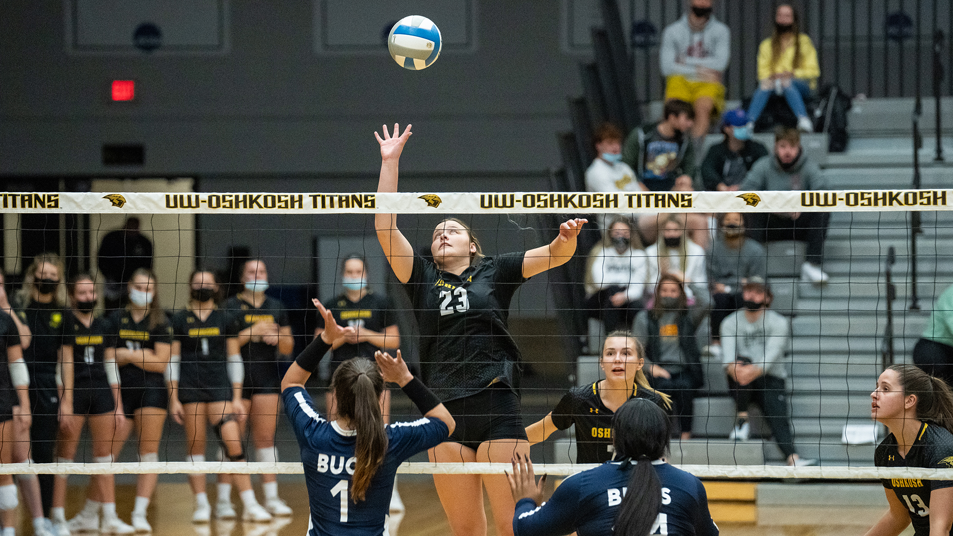 Madyson Pearson had three kills and four block assists against the Buccaneers.