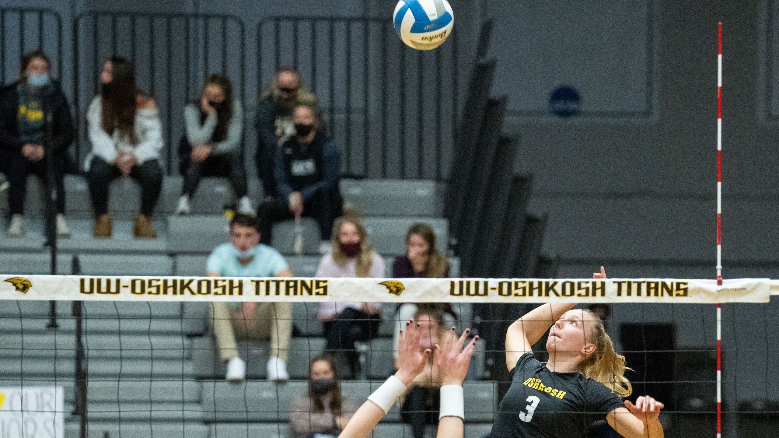 Carissa Sundholm tallied 17 kills and 14 digs against the Falcons for her fifth double-double of the season.