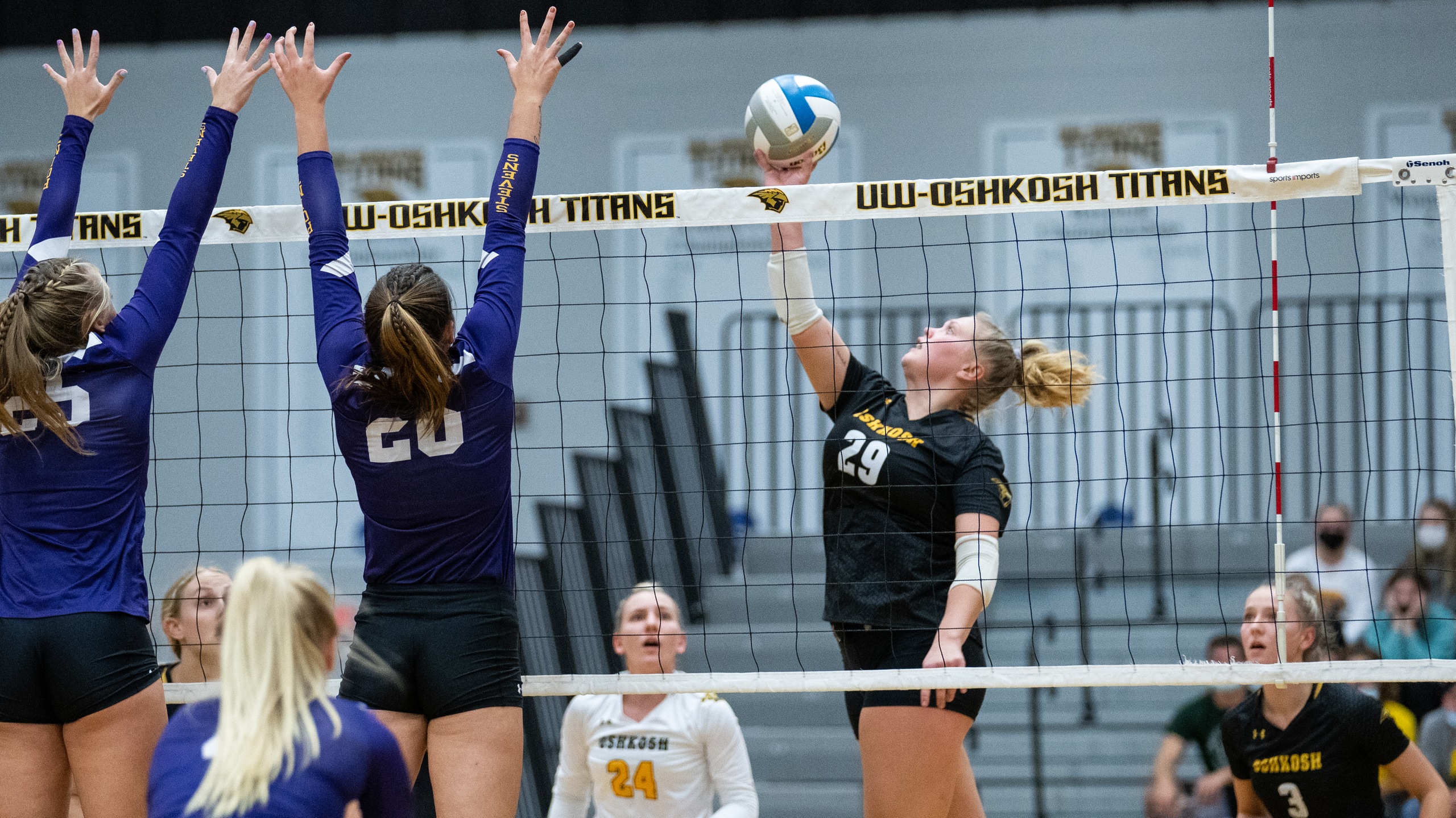 Joslyn Wolff had 11 kills and three digs during the Titans' upset of nationally ranked UW-Stevens Point.