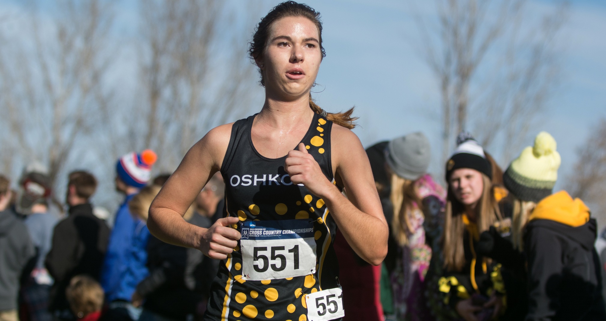 Jessica Stamn placed 40th to rank as UW-Oshkosh's fifth scorer at the Tom Hoffman Invitational.