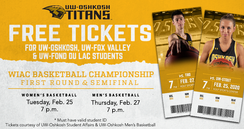 Free Student Tickets Available To Titans’ WIAC Tournament Basketball Games
