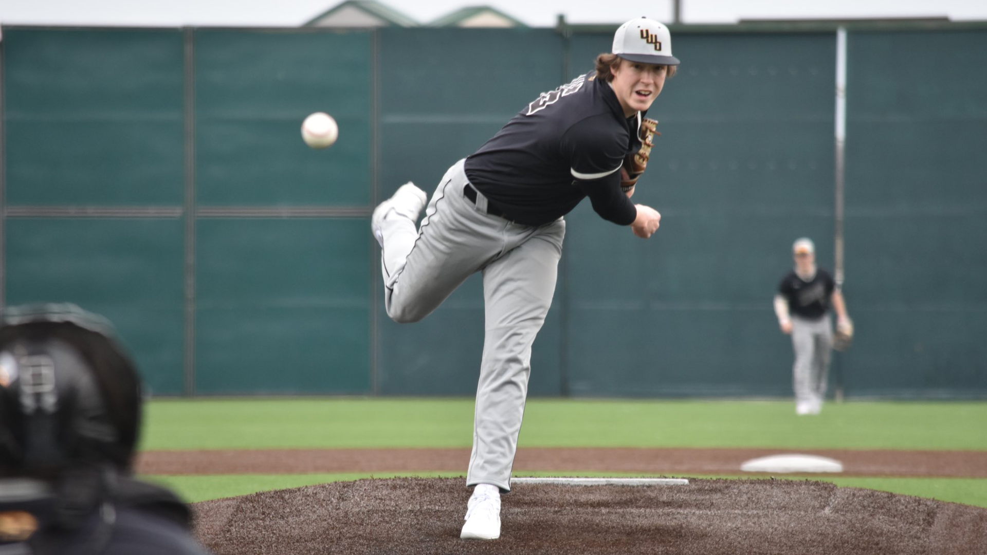 LJ Waco pitched all seven innings of the Titans' win, fanning four batters. Photo Credit: Jennifer Zuberbier, UW-Oshkosh Athletics