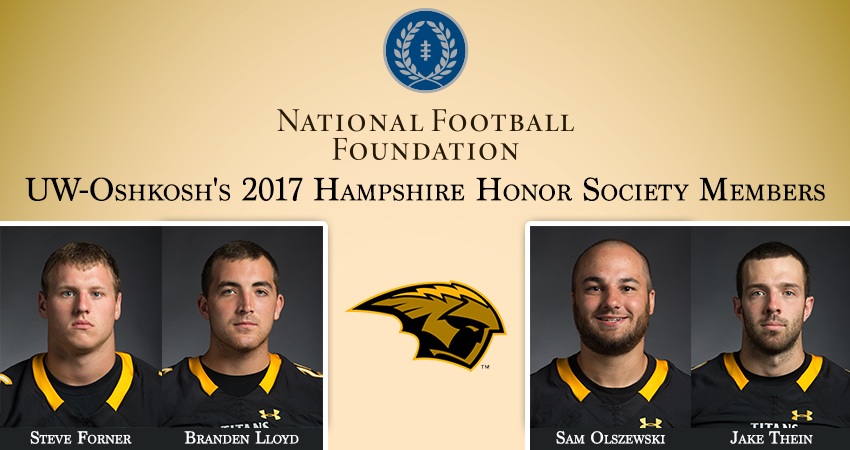 Four Titans Named To NFF Hampshire Honor Society