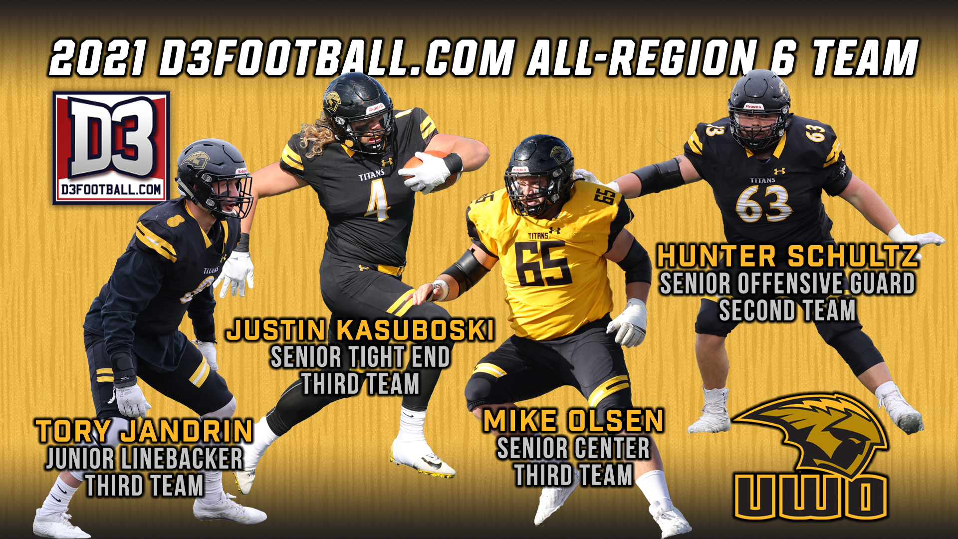 Four Titans Presented With All-Region Football Honors