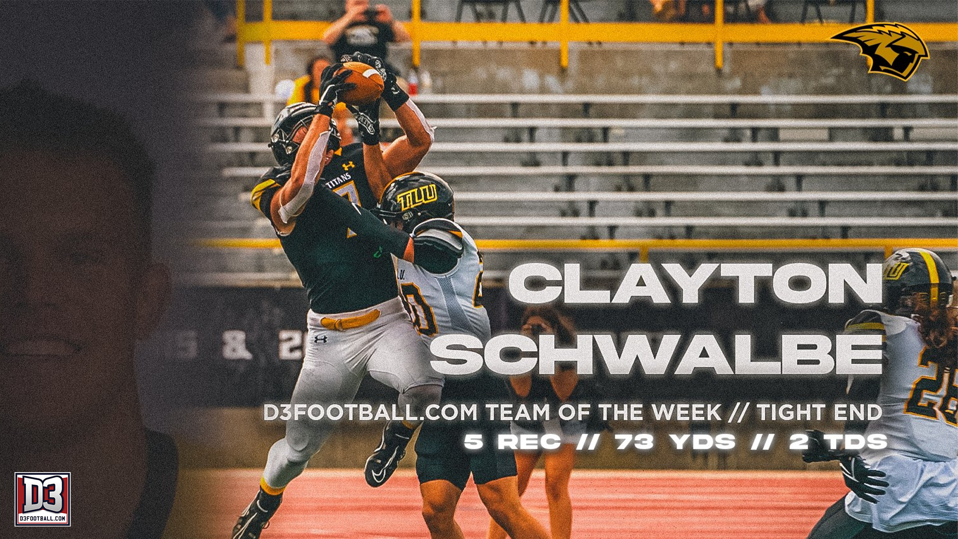 Schwalbe Named to D3football.com Team of the Week