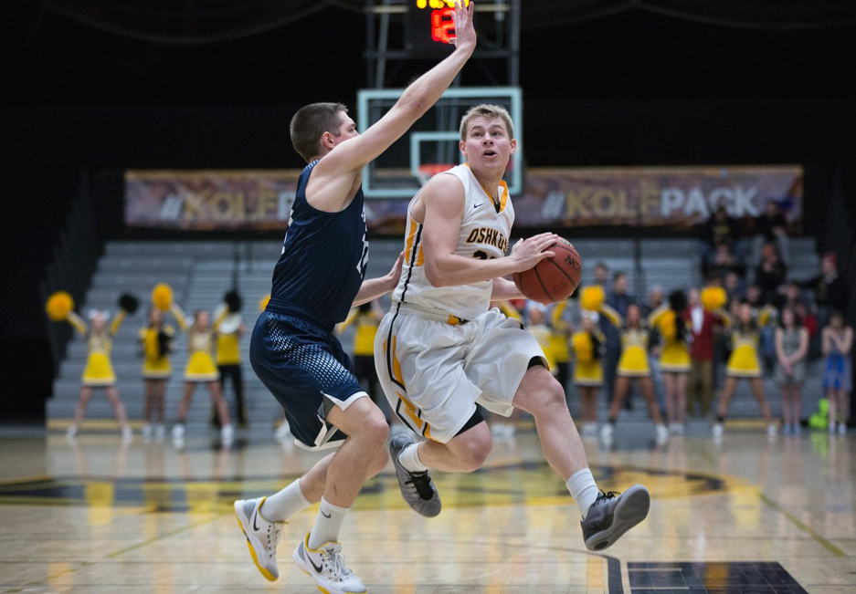 Kyle Bolger helped UW-Oshkosh earn fifth place in the WIAC standings by totaling three points, four rebounds and three assists.