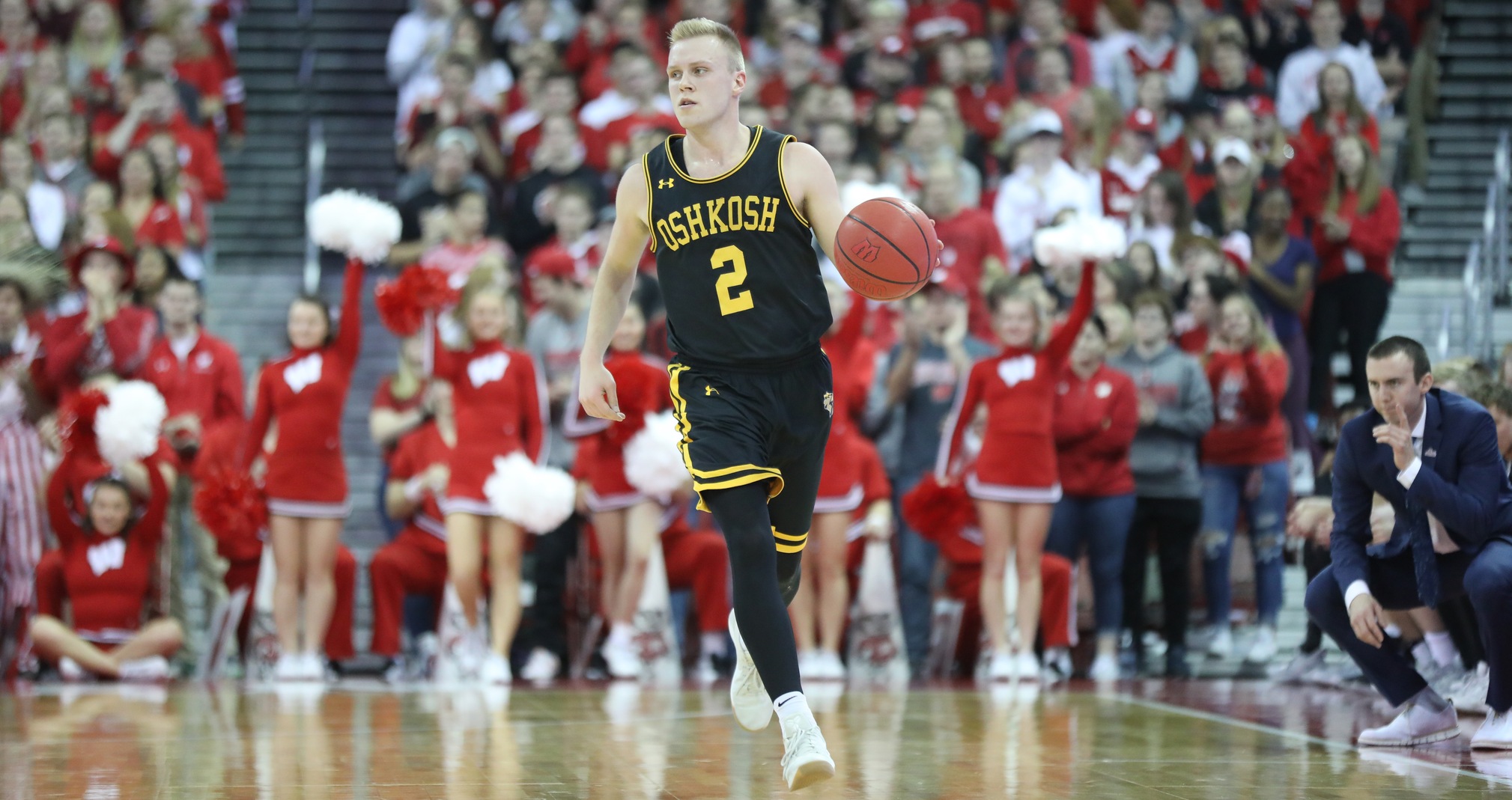 Ben Boots moved into ninth place on UW-Oshkosh's all-time scoring list (1,418 career points) against the Blue Devils.