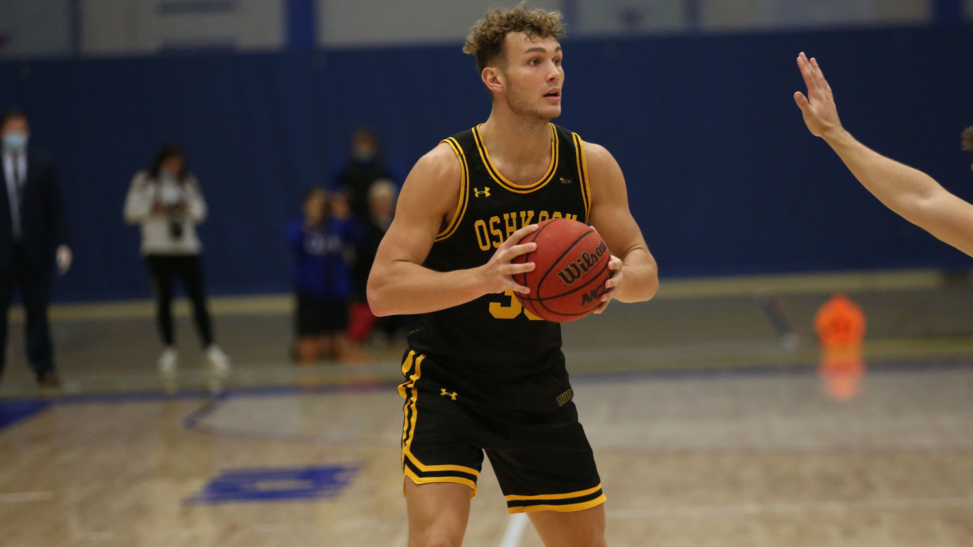 Levi Borchert produced his 10th career double-double with 18 points and 13 rebounds against Illinois Wesleyan University.