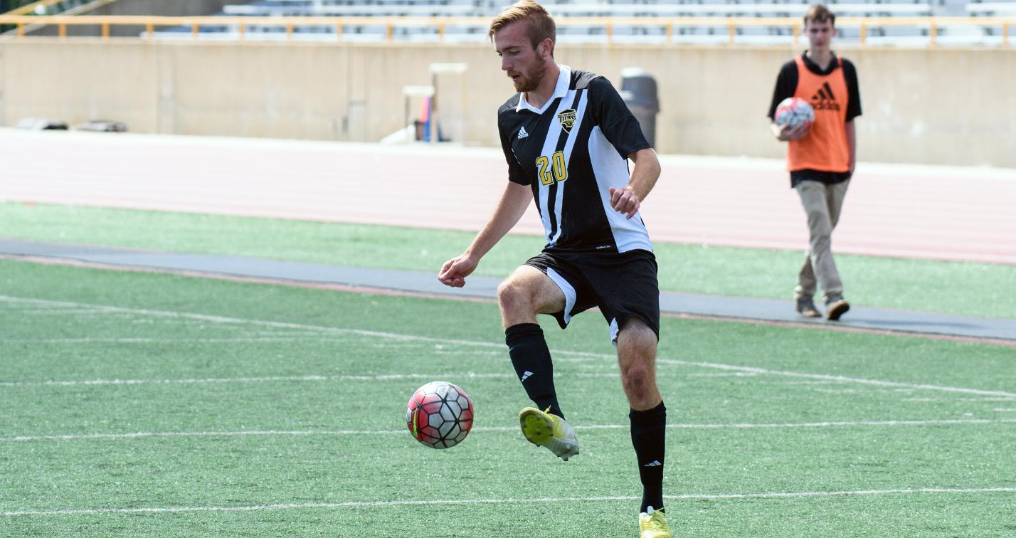 Michael Dugan gave UW-Oshkosh a 1-0 lead when he scored on the Titans' seventh shot of the match.