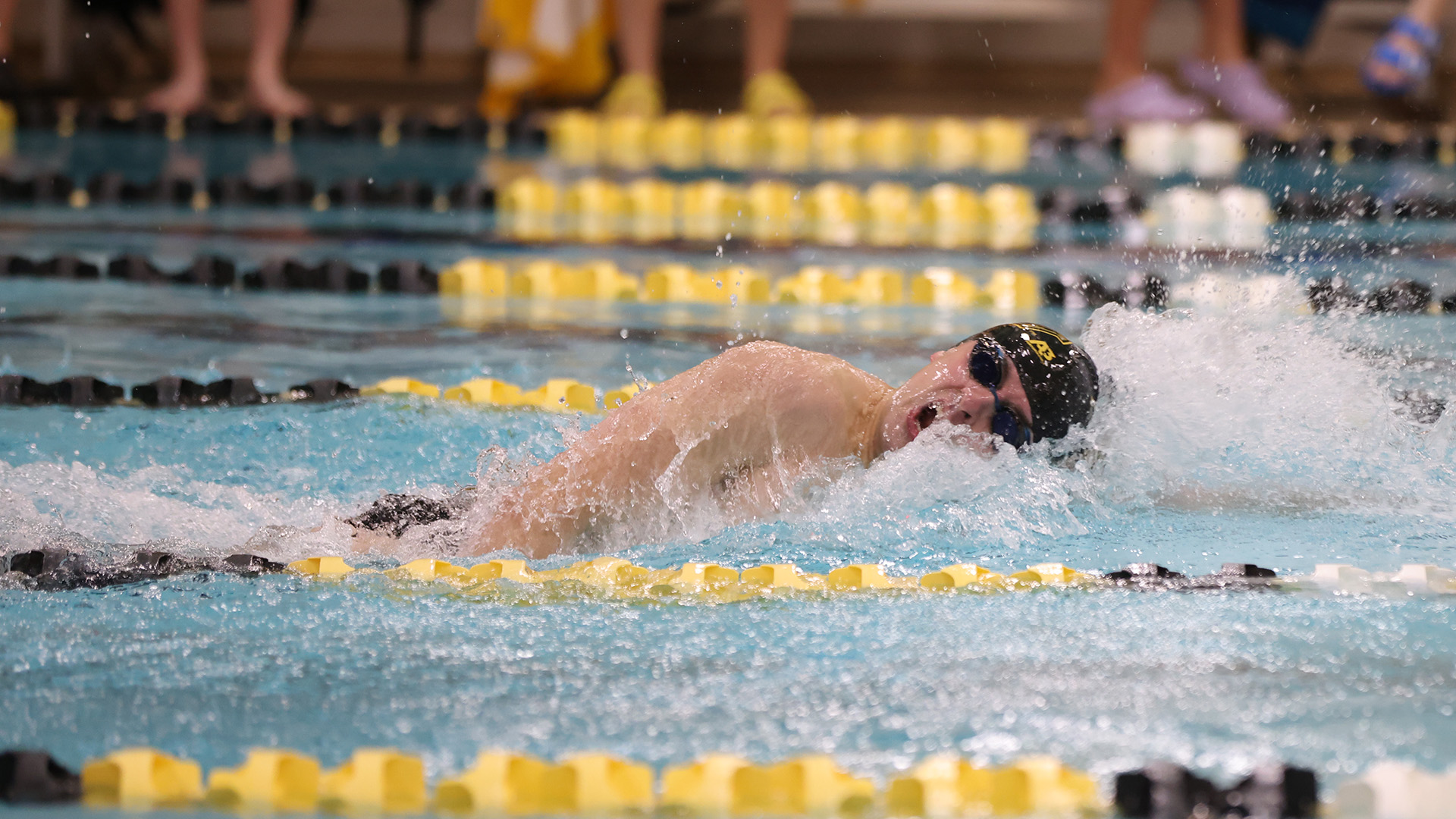 Alex Jernberg earned victories in the 100-yard breaststroke and 500- and 1,650-yard freestyles against the Eagles.
