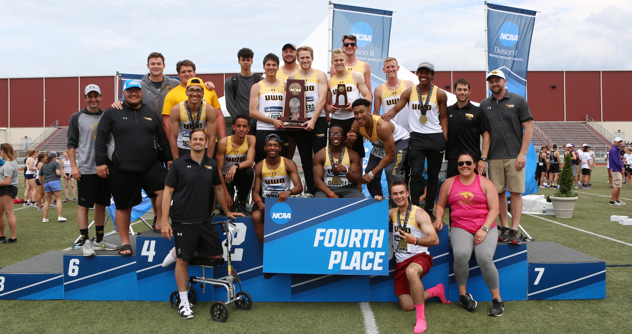 Six All-America performances helped UW-Oshkosh to its highest NCAA Outdoor Championship finish since 2014.