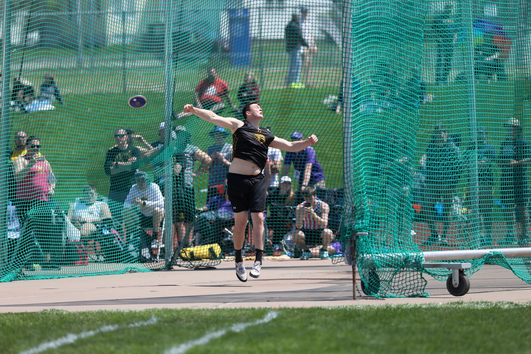 Jack Flynn won the discus at the Augustana College Twilight Invitational with a mark of 174-2.