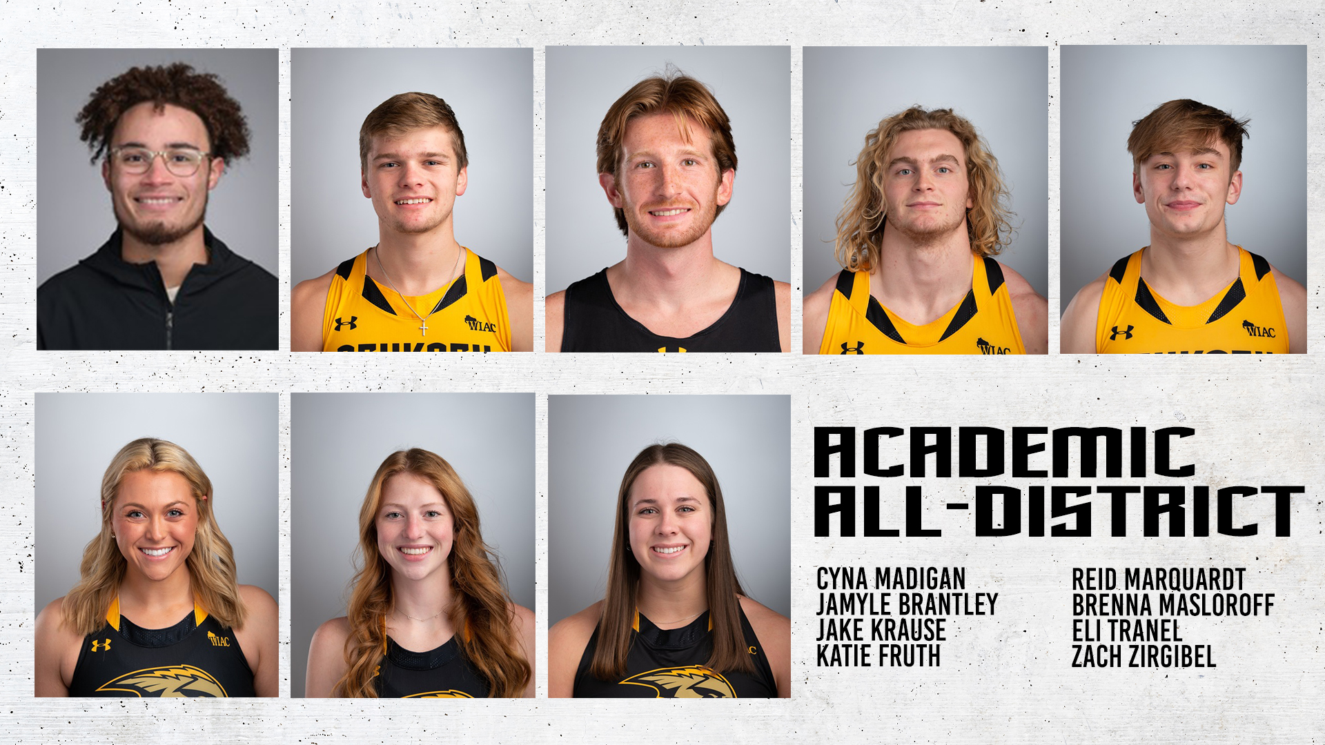 Eight Track and Field Athletes Named CSC Academic All-District