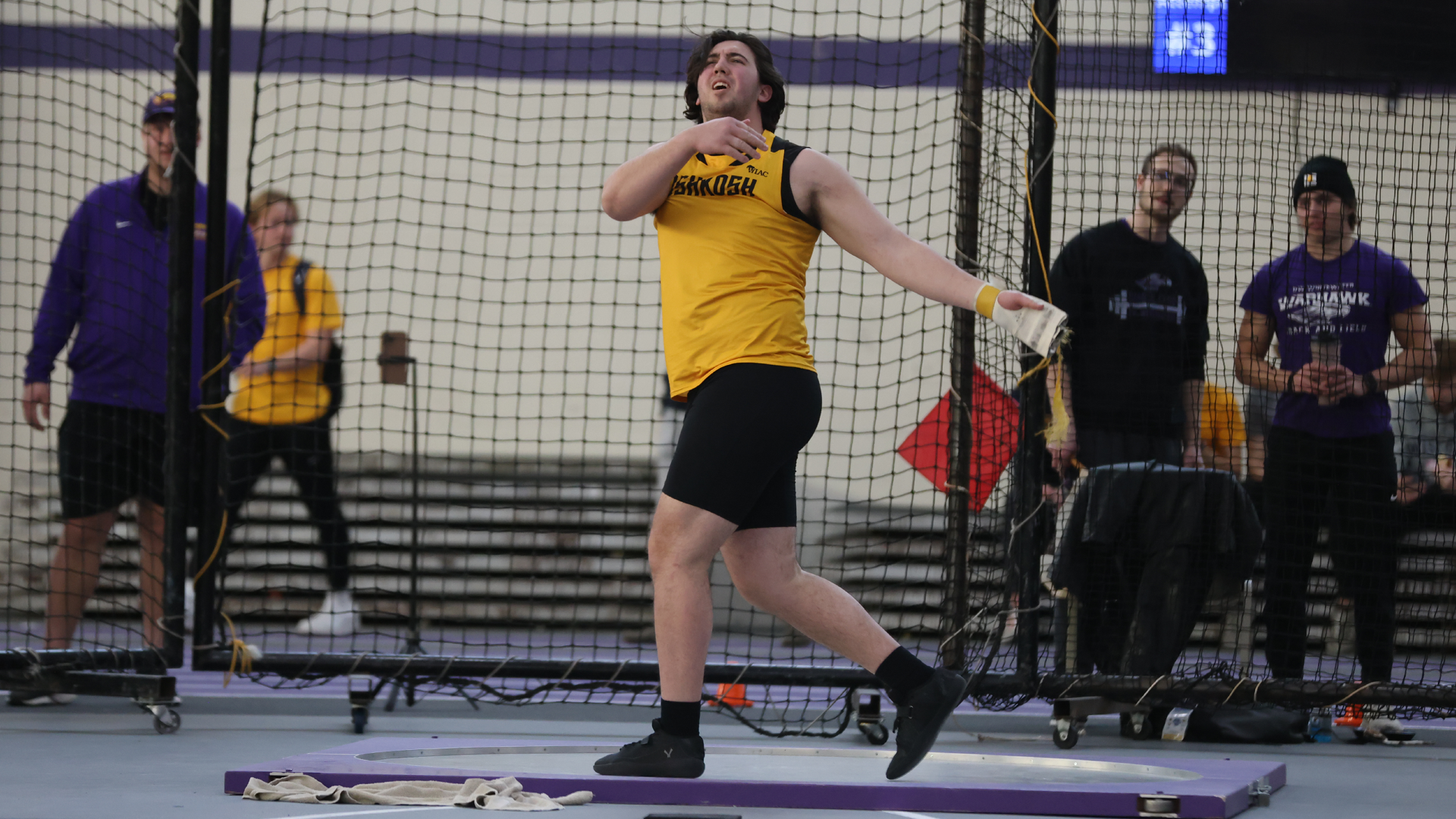 Gavin Fritsch won the weight throw and took fourth in the shot put at the Ripon Final Qualifier. Photo Credit: Steve Frommell, UW-Oshkosh Sports Information