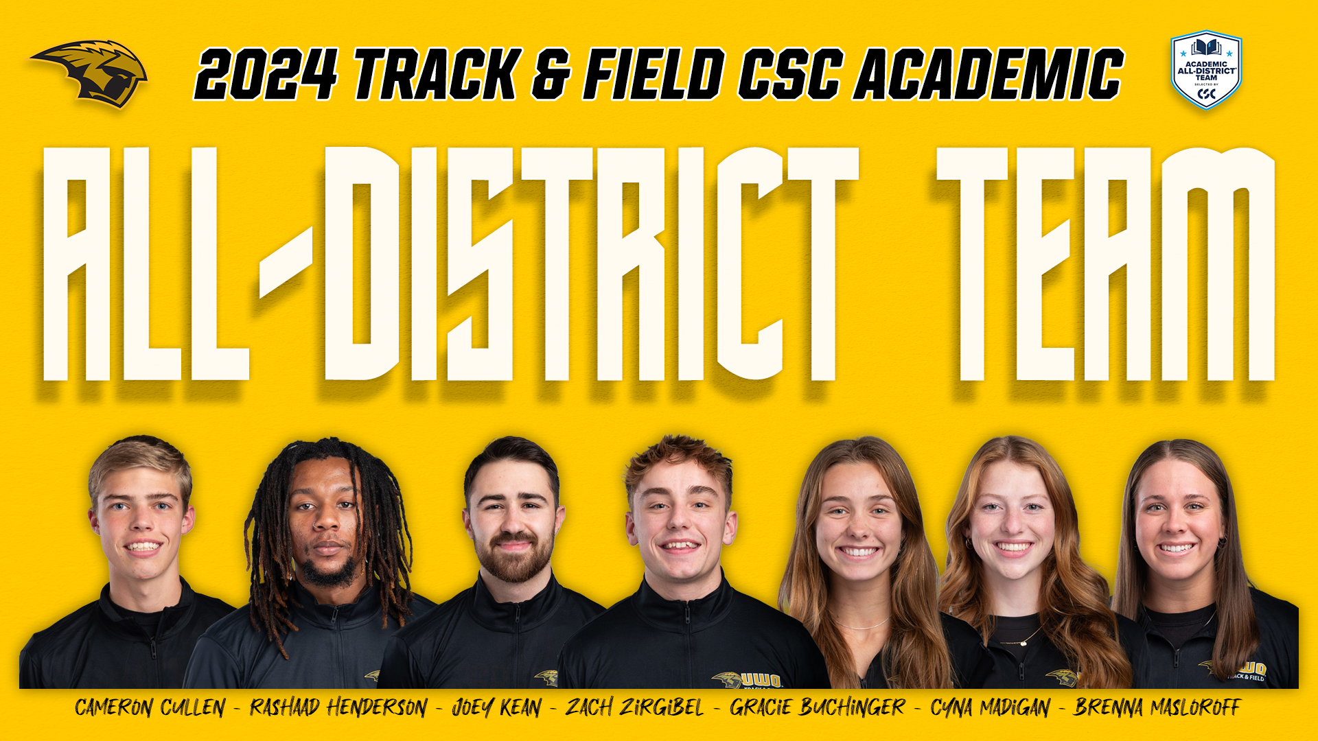 Seven Titans Named CSC Academic All-District