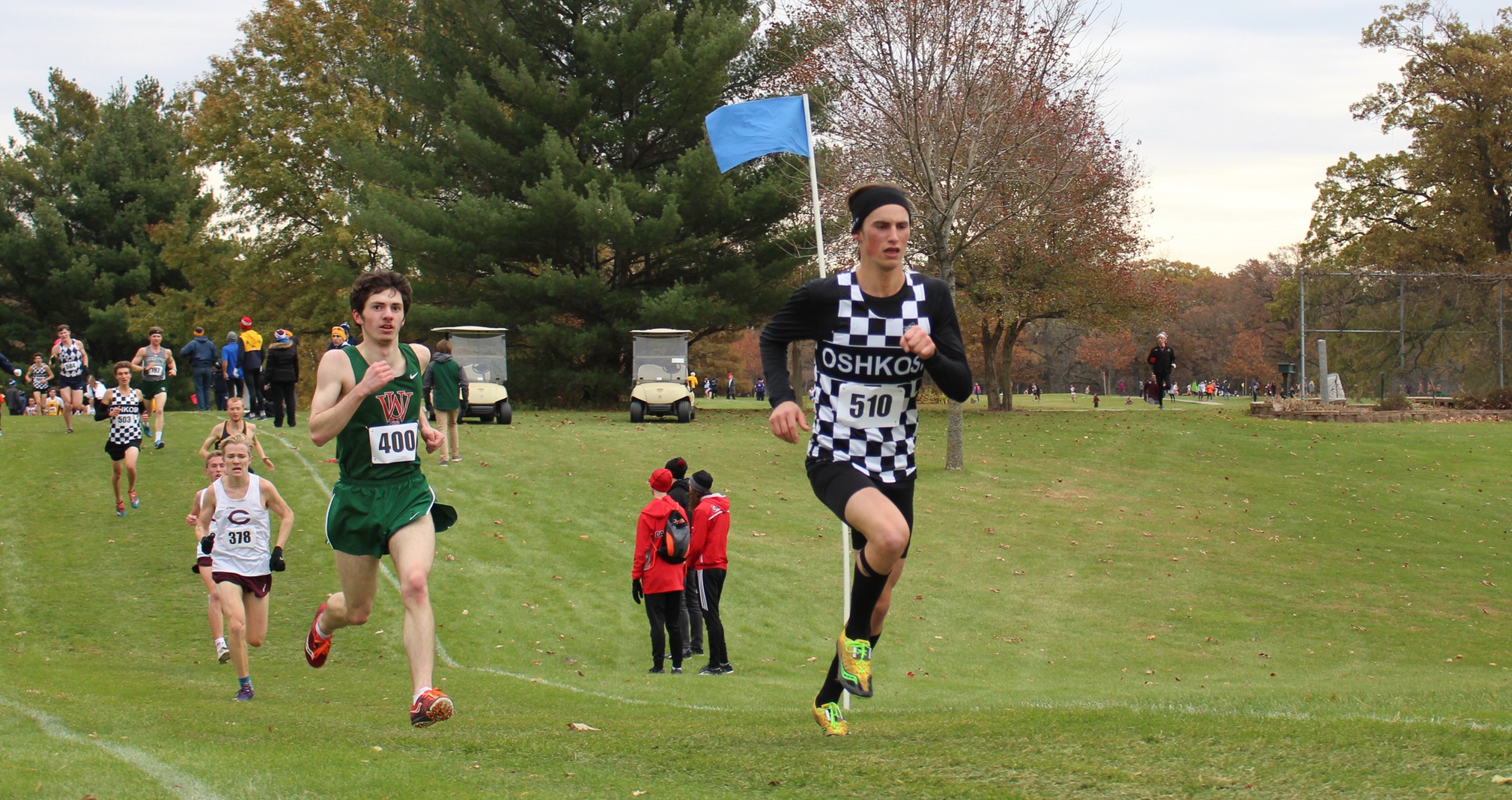 The Titans' Lucas Weber was the second freshman to cross the finish line at this year's NCAA Midwest Regional.