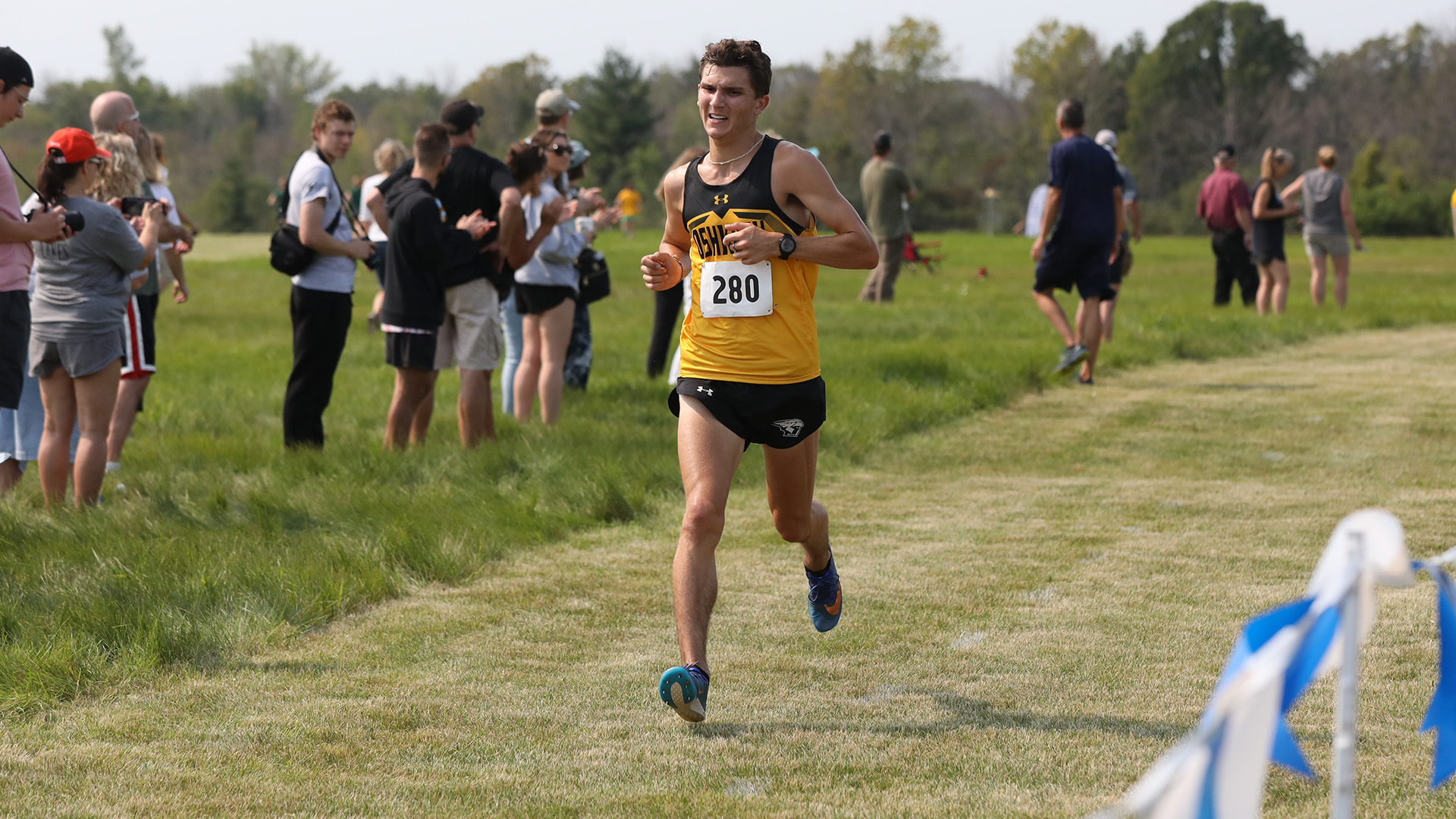 Mitchell Bradford crossed the finish line at the Blugold Invitational in 27th place.