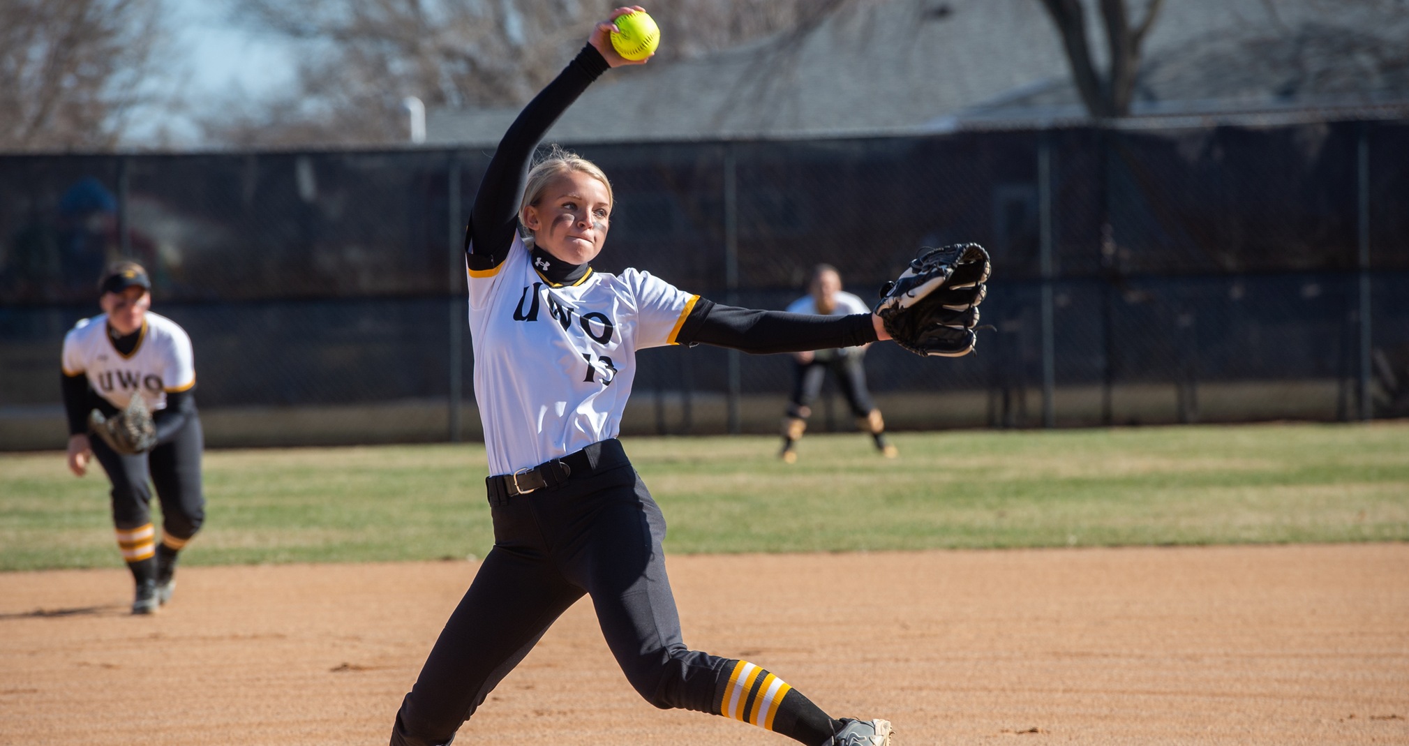 Bailey Smaney tied her career high with seven strikeouts against the Falcons.