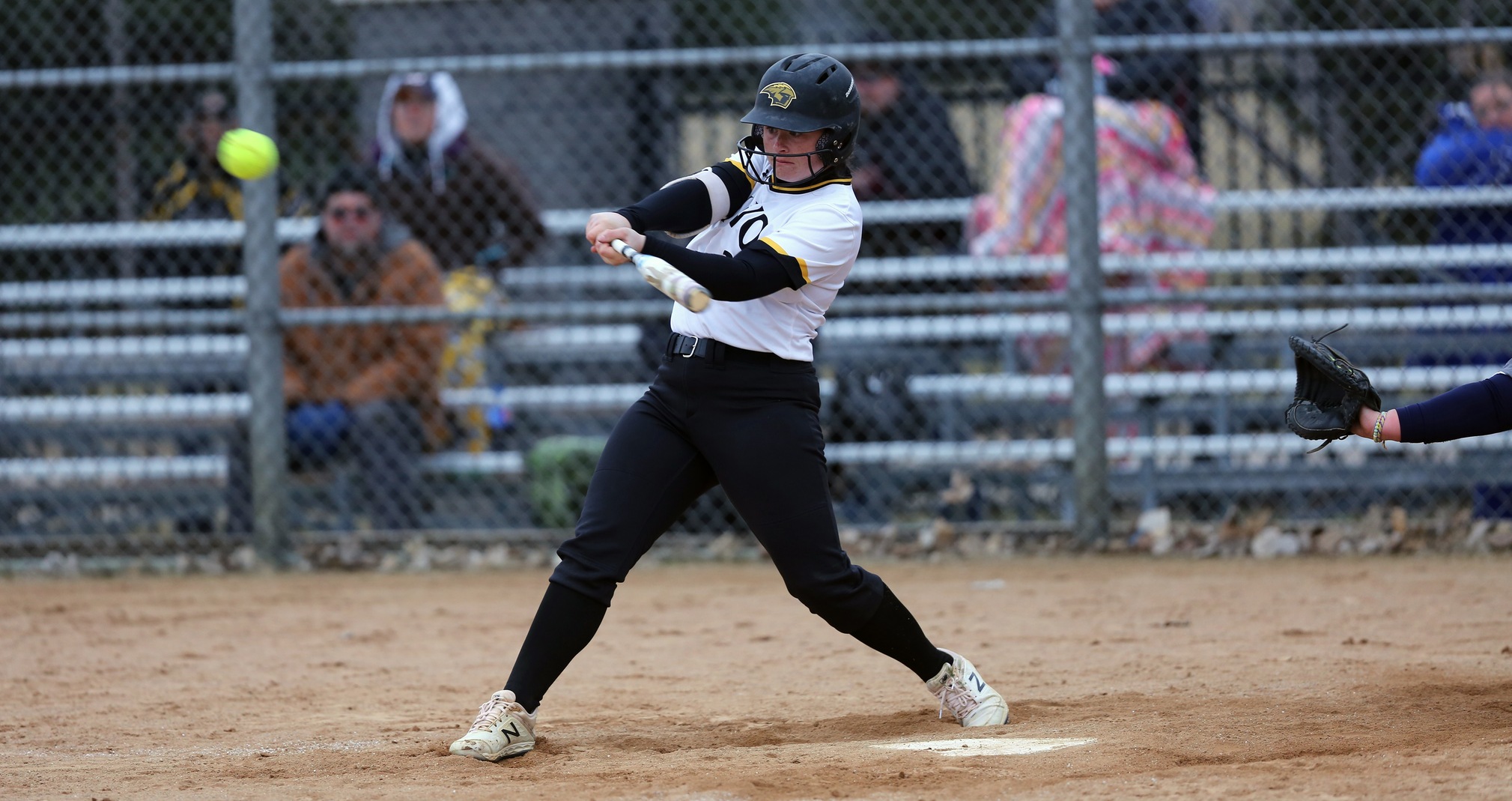 Claire Petrus had two hits and three RBIs against the Muskies.