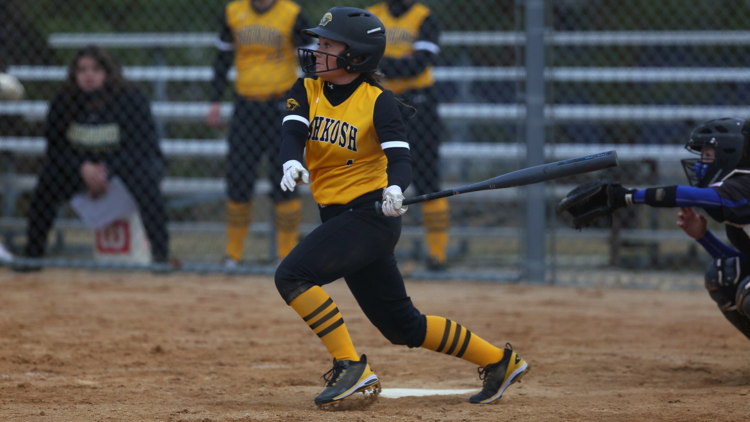 Kailee Garstecki totaled four hits and four RBIs in the two games against the Muskies.