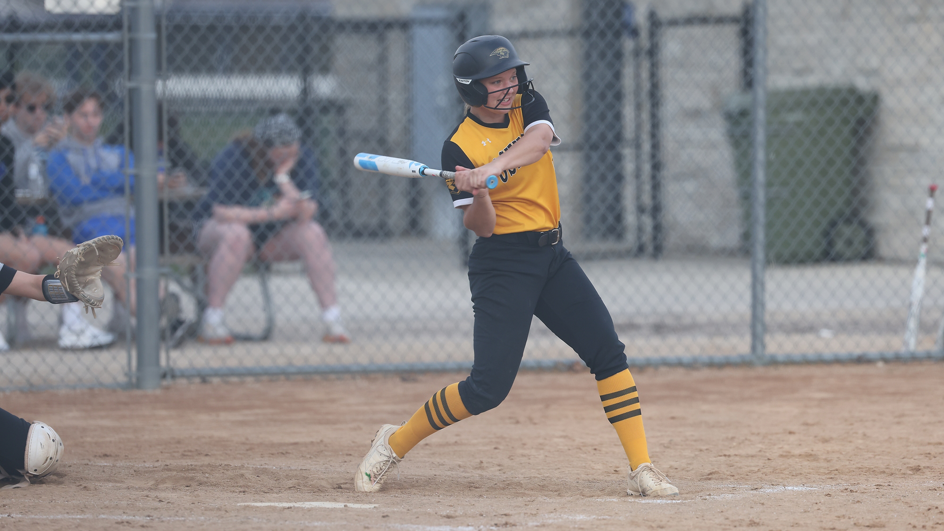Sarah Hammerton hit her first career home run as the Titans swept Marian on Wednesday. Photo Credit: Steve Frommell, UW-Oshkosh Sports Information