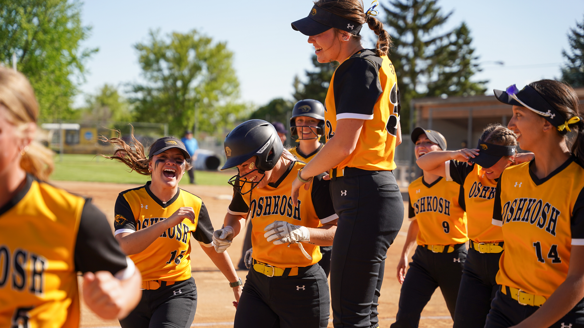 Morgan Rau went 2-for-3 with a run, 5 RBI, grand slam and a walk in the Titans' 8-2 win over the Blue Devils to advance to the WIAC Semifinal. Photo Credit: Terri Cole, UW-Oshkosh Sports Information