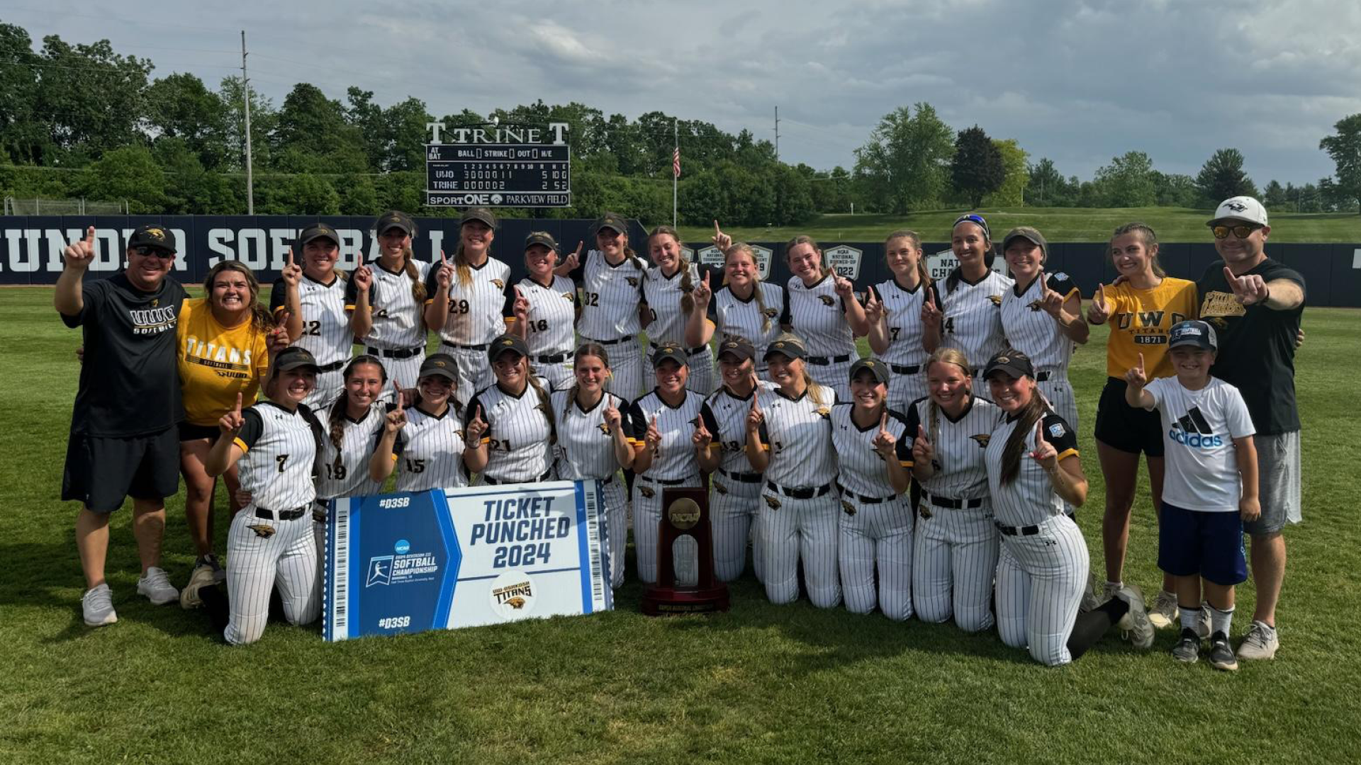 UW-Oshkosh Softball won its third NCAA Super Regional in program history with 3-1 and 5-2 wins over Trine on Friday