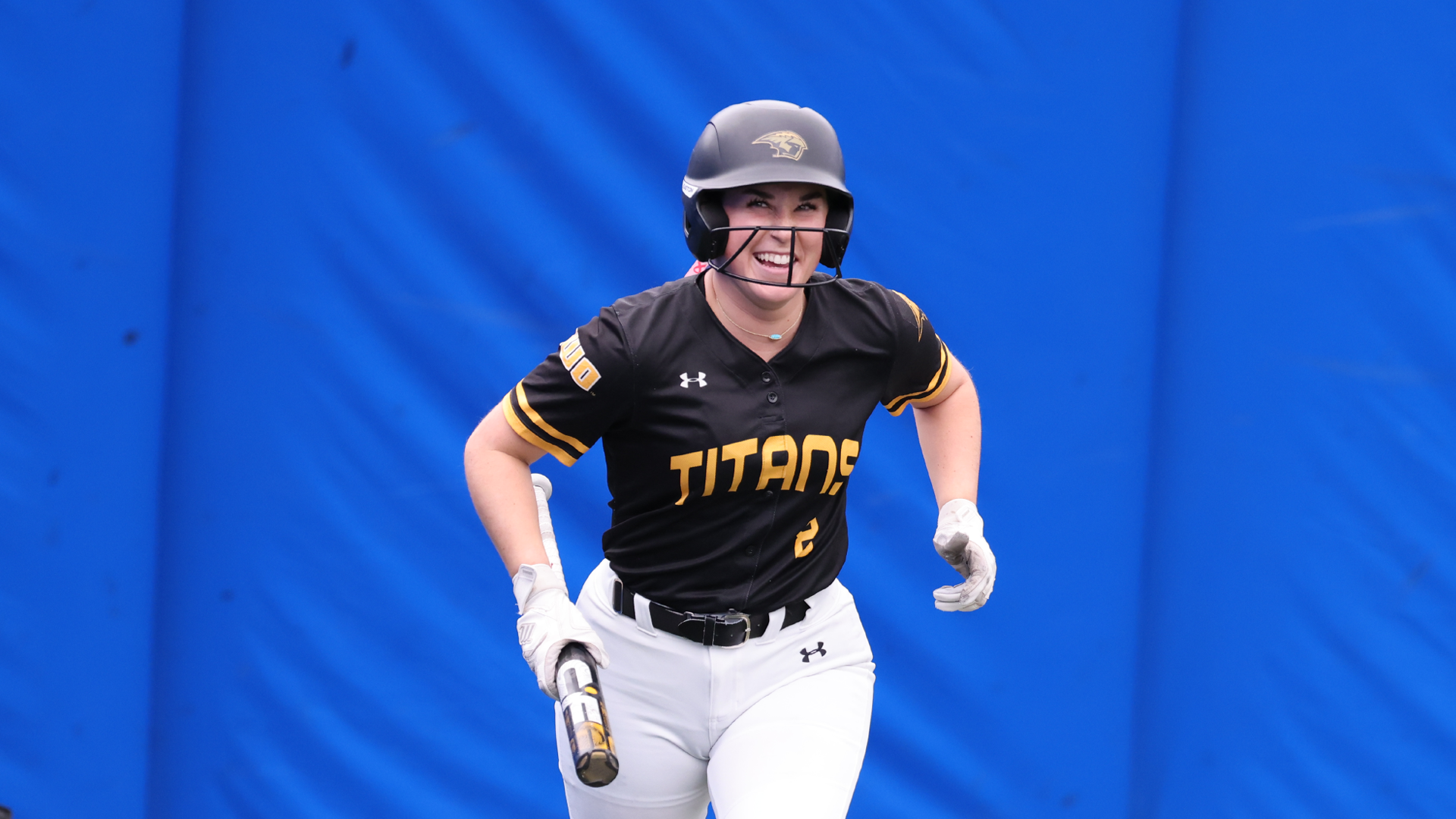 Morgan Rau went 3-5 with 4 RBI in the Titans' wins over the Yellowjackets and Duhawks on Saturday. Photo Credit: Steve Frommell, UW-Oshkosh Sports Information